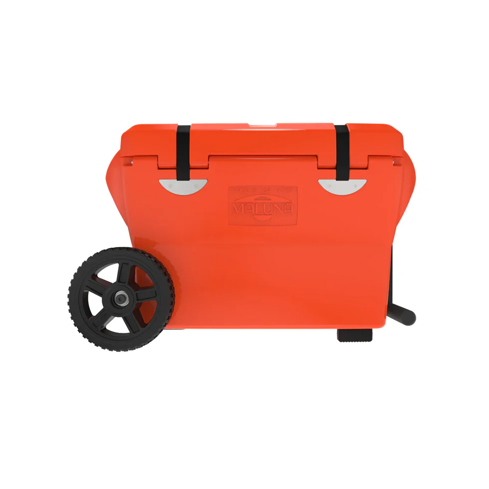 40QT Cooler Wheeled powered by Maluna - Blaze Orange - Image 2